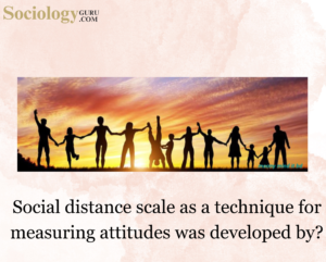 Social distance scale