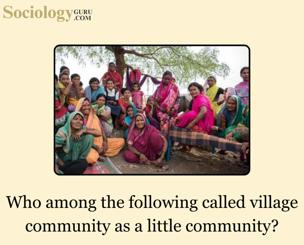 village community as a little community