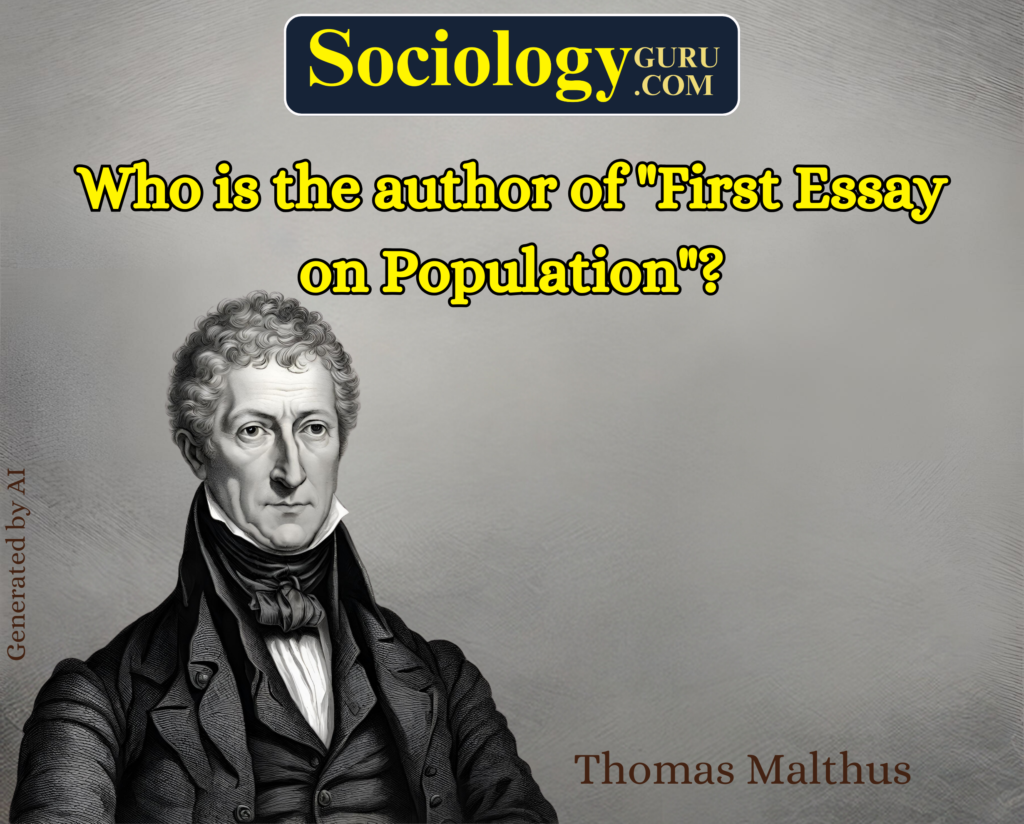 First Essay on Population