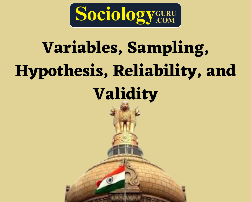 Variables, Sampling, Hypothesis, Reliability, and Validity